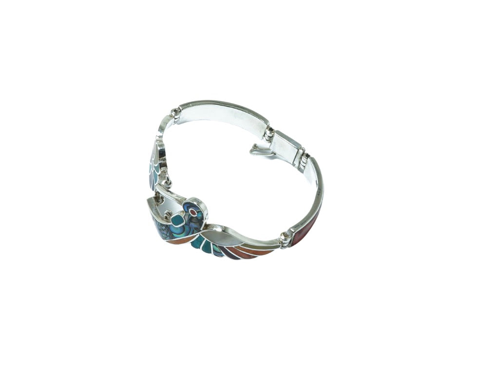 Hummingbird elegant design solid silver bracelet - ITIncanTraditional