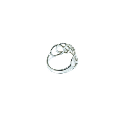 Circles fine solid silver ring - ITIncanTraditional