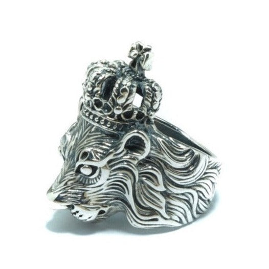 Lion king luxury silver solid ring - ITIncanTraditional