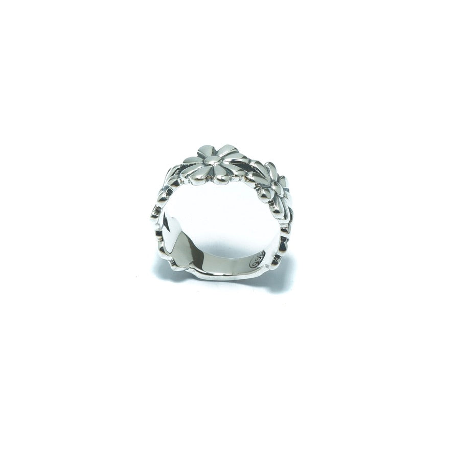 Flower luxury silver solid ring - ITIncanTraditional