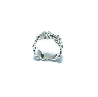 Flower luxury silver solid ring - ITIncanTraditional