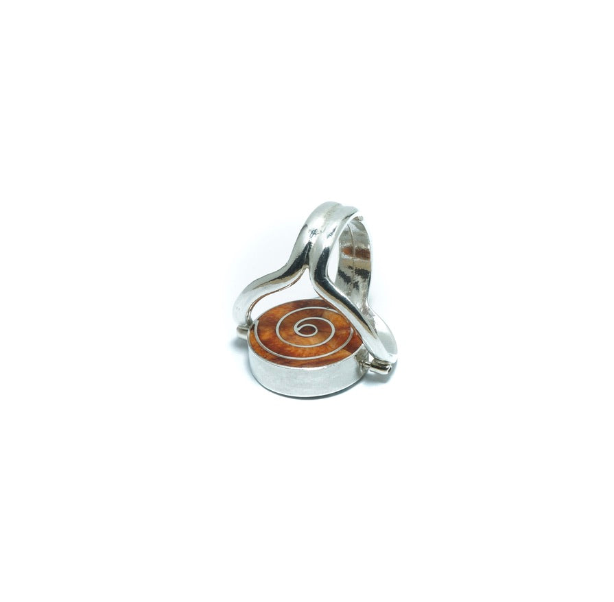 Pachamama double luxury silver ring with multiple stones and shells - ITIncanTraditional