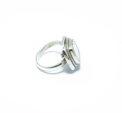 Square fine silver grain ring - ITIncanTraditional