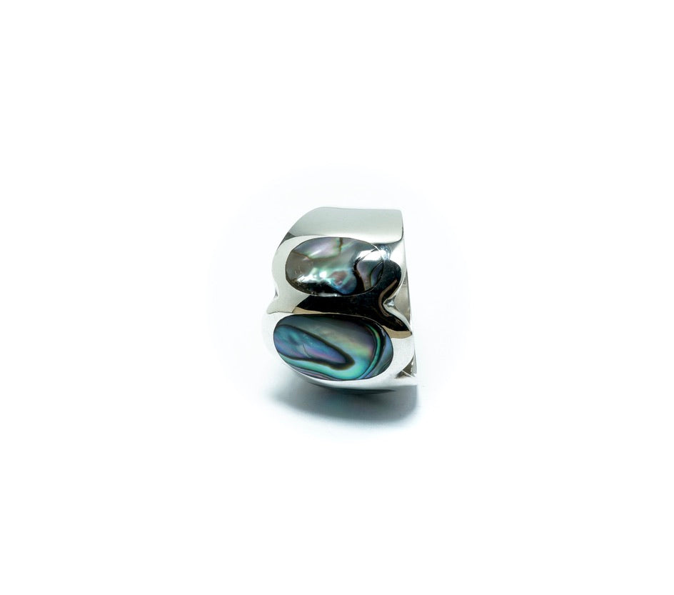 Abalone luxury solid silver ring - ITIncanTraditional