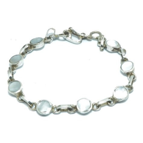 Mother of Pearl luxury design silver bracelet - ITIncanTraditional