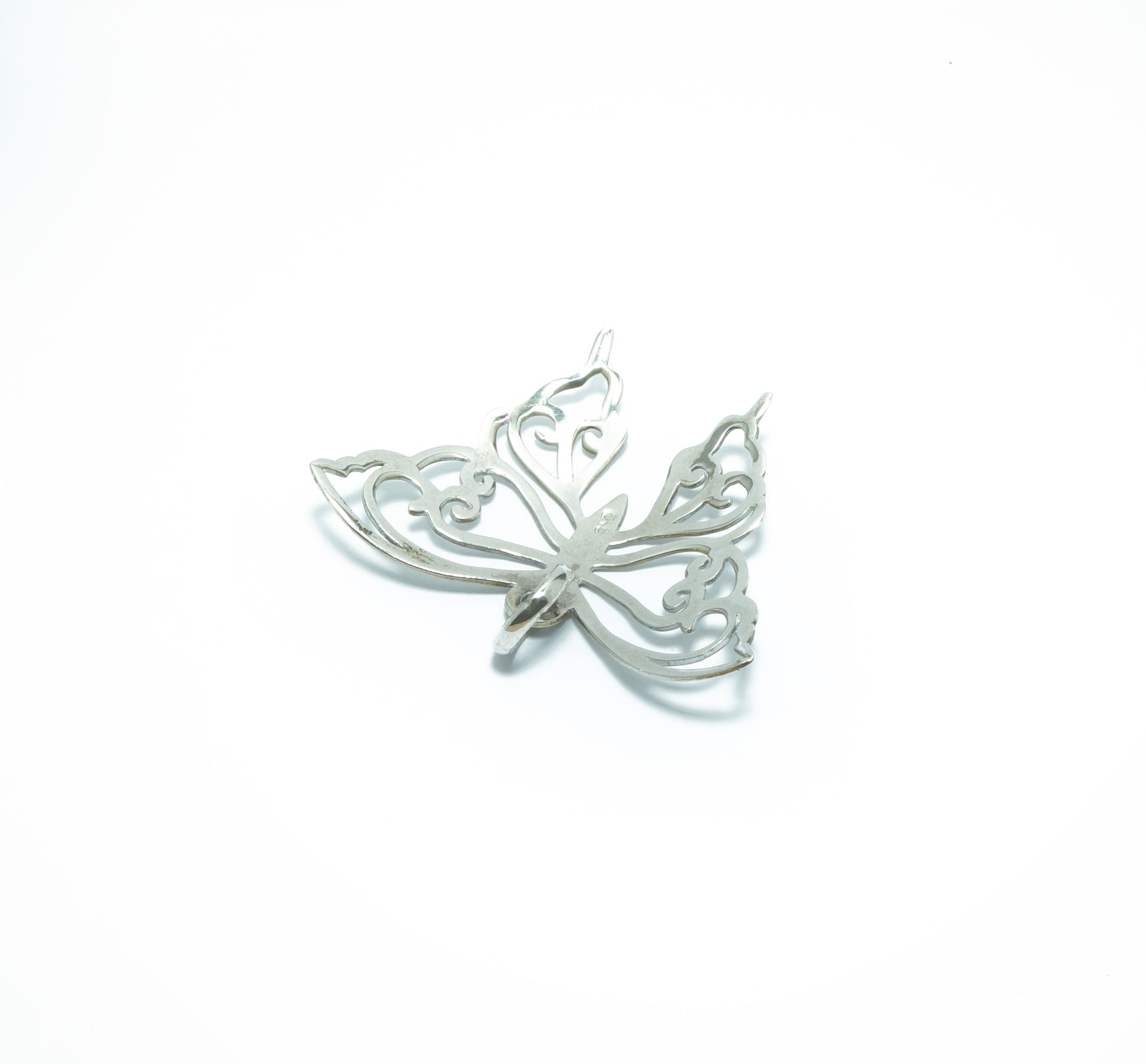 Butterfly luxury solid oxidized silver pendant - ITIncanTraditional