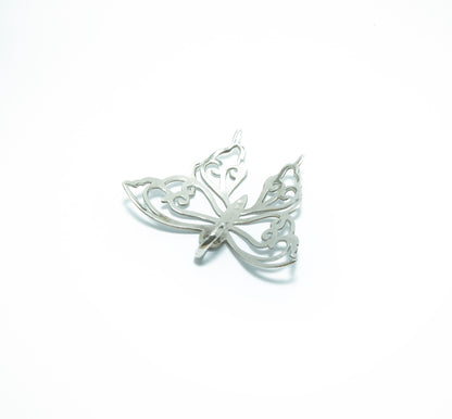 Butterfly luxury solid oxidized silver pendant - ITIncanTraditional