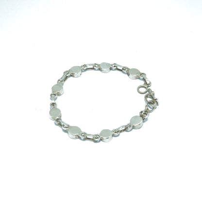 Mother of Pearl luxury design silver bracelet - ITIncanTraditional