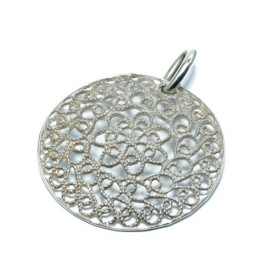 Filigree luxury solid silver pendant - ITIncanTraditional