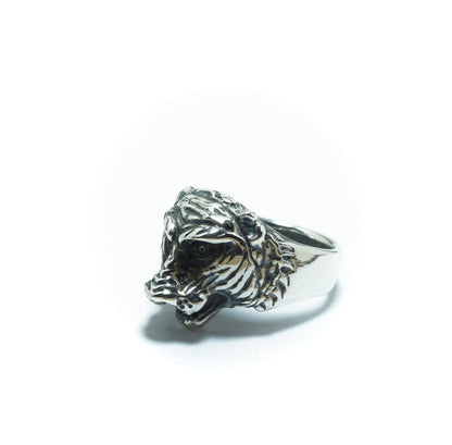 Jaguar head luxury silver solid ring - ITIncanTraditional