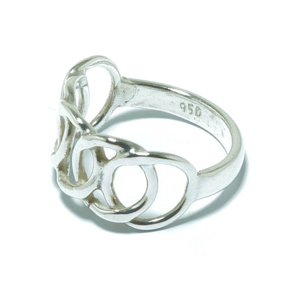 Circles fine solid silver ring - ITIncanTraditional