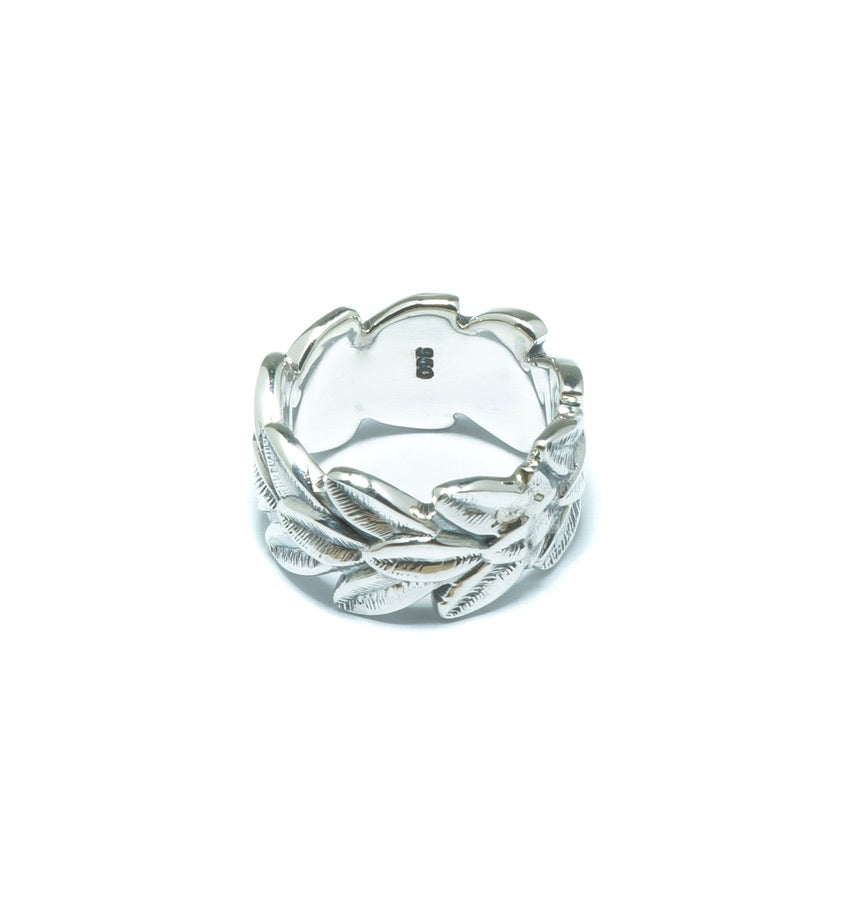 Leaf luxury silver solid ring - ITIncanTraditional