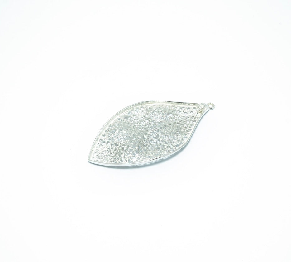 Leaf Filigree solid silver pendant - ITIncanTraditional