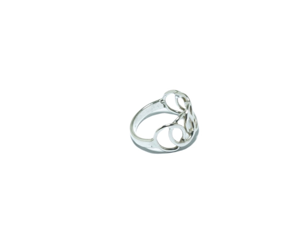 Circles fine solid silver ring - ITIncanTraditional