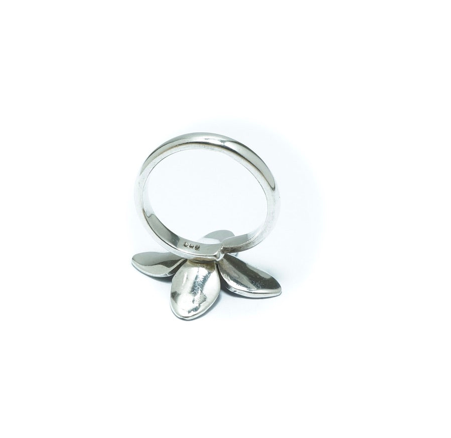 Flower fabulous luxury silver solid ring - ITIncanTraditional