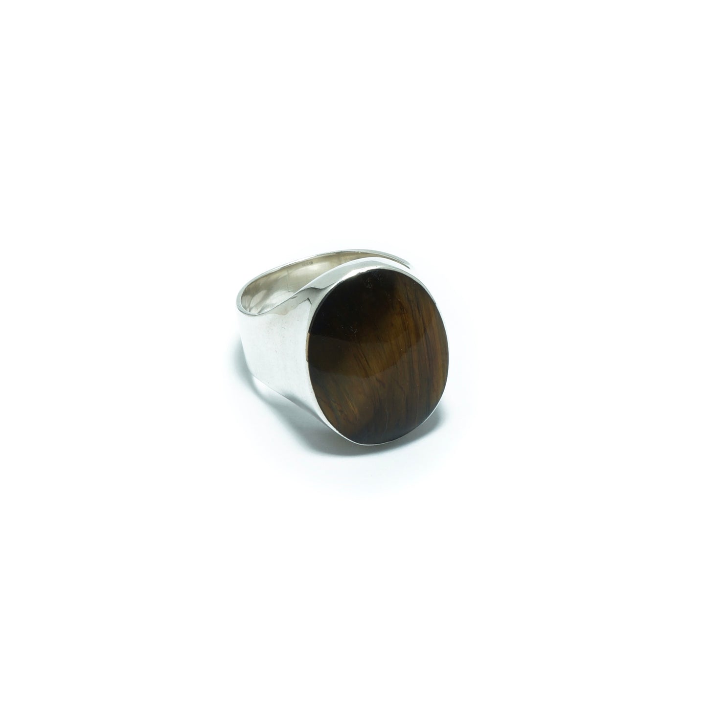 Tiger's eye solid silver ring - ITIncanTraditional