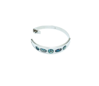 Abalone shell luxury elegant silver bracelet - ITIncanTraditional