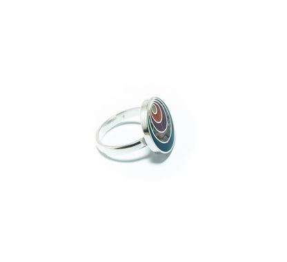 Pachamama luxury silver ring with multiple stones and shells - ITIncanTraditional