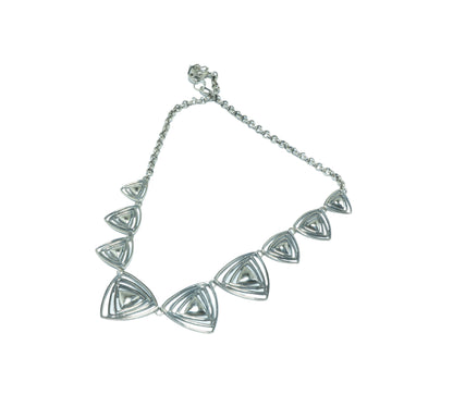 Triangle Spiral luxury design solid silver necklace - ITIncanTraditional