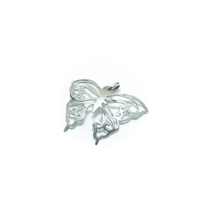 Butterfly luxury solid oxidized silver pendant - ITIncanTraditional