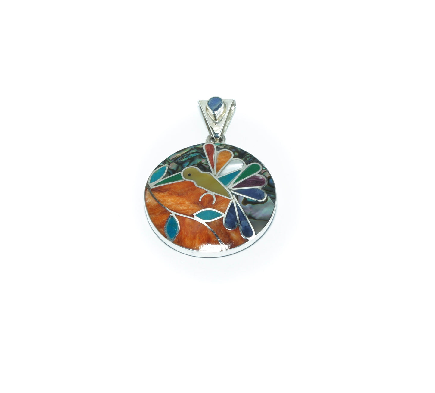 Hummingbird luxury design solid silver pendant - ITIncanTraditional