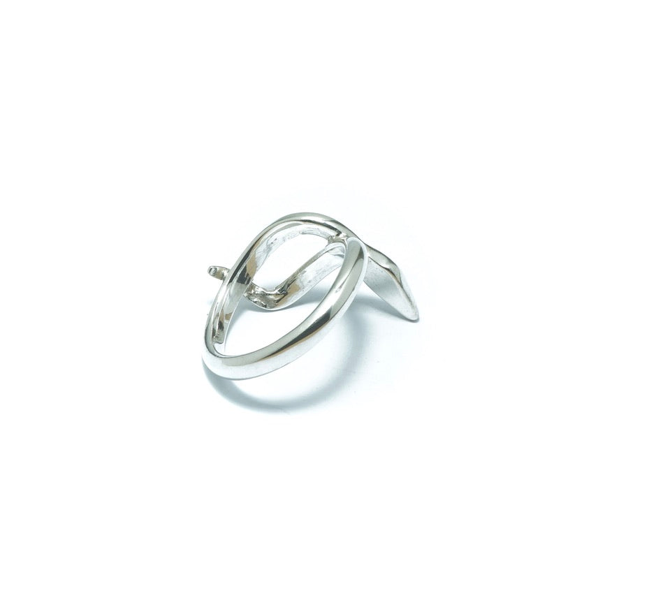 Snake minimalistic silver solid ring - ITIncanTraditional