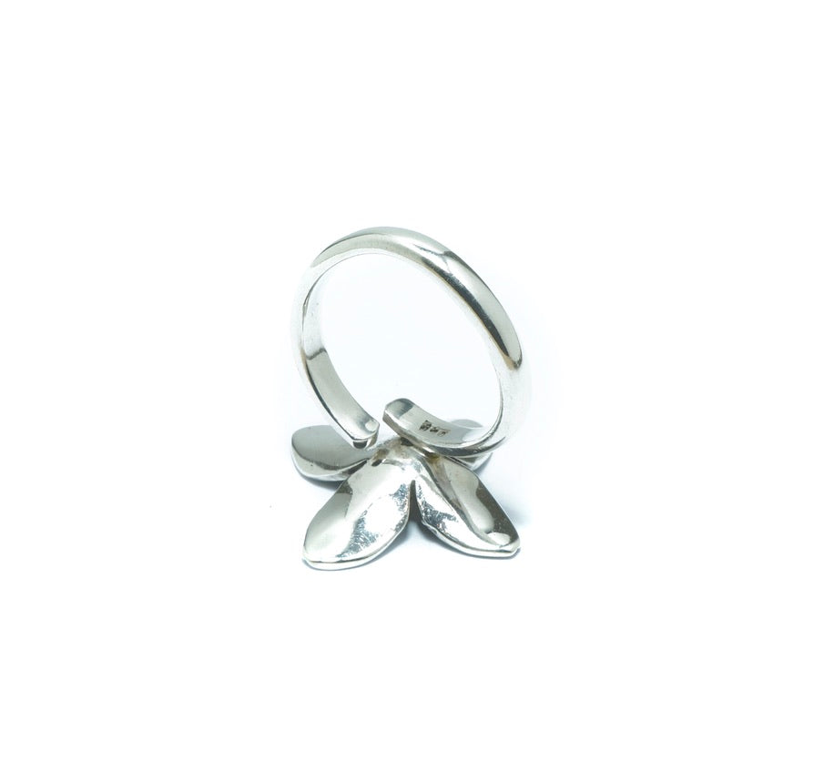 Flower fabulous luxury silver solid ring - ITIncanTraditional