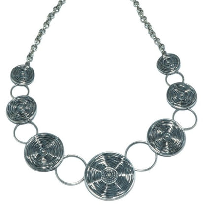 Spiral design solid silver necklace II - ITIncanTraditional