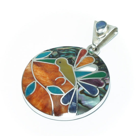 Hummingbird luxury design solid silver pendant - ITIncanTraditional