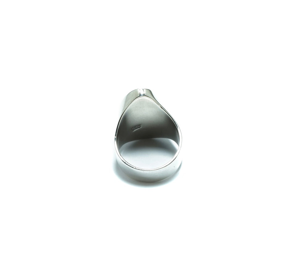 Mother or Pearl design solid silver ring - ITIncanTraditional