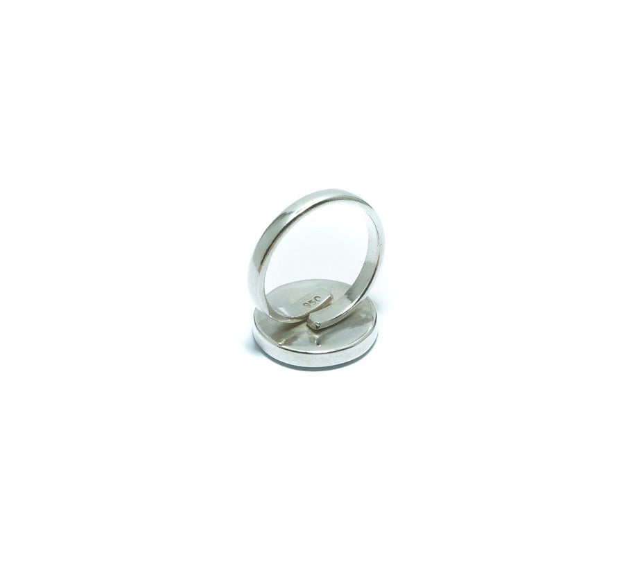 Pachamama Mother or Pearl design solid silver ring - ITIncanTraditional