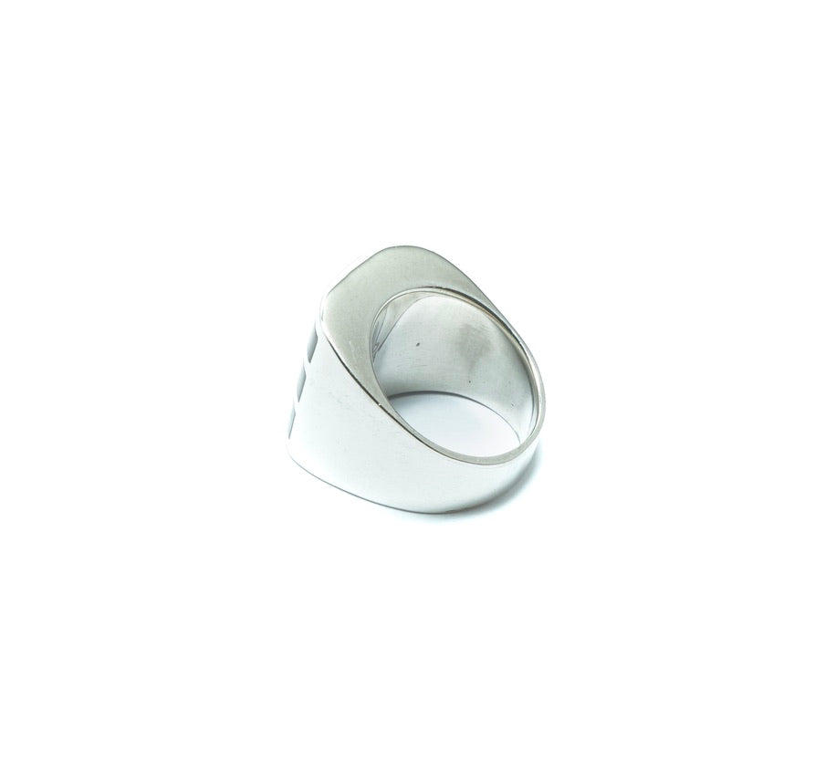 Triple Mother or Pearl design solid silver ring - ITIncanTraditional