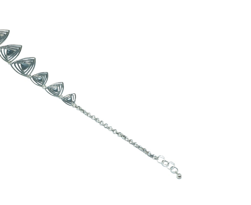 Triangle Spiral luxury design solid silver necklace - ITIncanTraditional