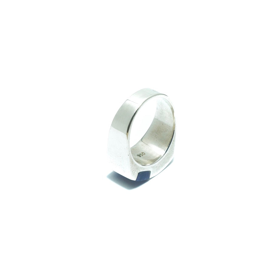 Minimalistic Sodalite design luxury solid silver ring - ITIncanTraditional