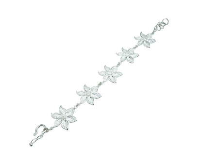 Filigree Flower luxury elegant silver bracelet - ITIncanTraditional