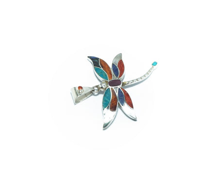 Dragonfly luxury design solid silver pendant - ITIncanTraditional