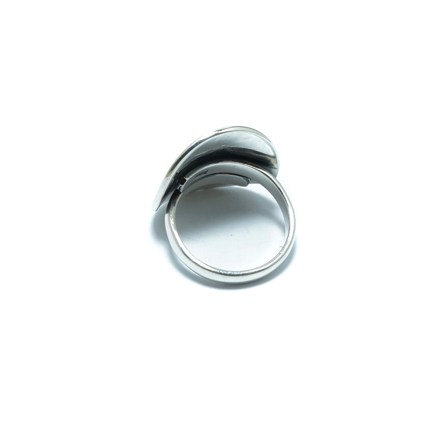 Geometric adjustable luxury silver ring - ITIncanTraditional