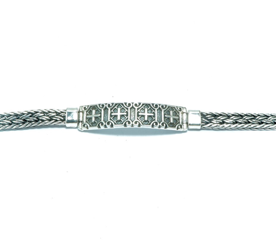 Geometrical luxury elegant silver bracelet - ITIncanTraditional