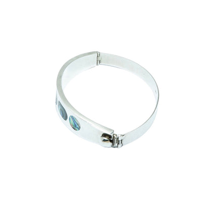 Abalone shell luxury elegant silver bracelet - ITIncanTraditional