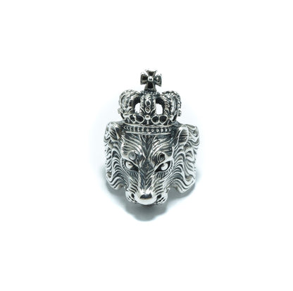 Lion king luxury silver solid ring - ITIncanTraditional