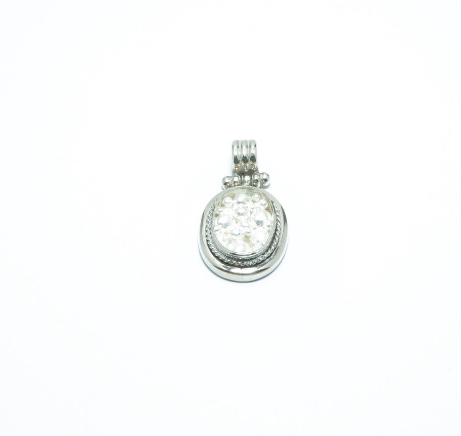 Encased silver grain luxury solid silver pendant - ITIncanTraditional