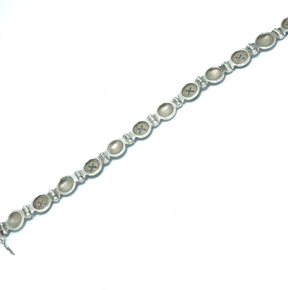 Design solid silver bracelet with stones and shells - ITIncanTraditional