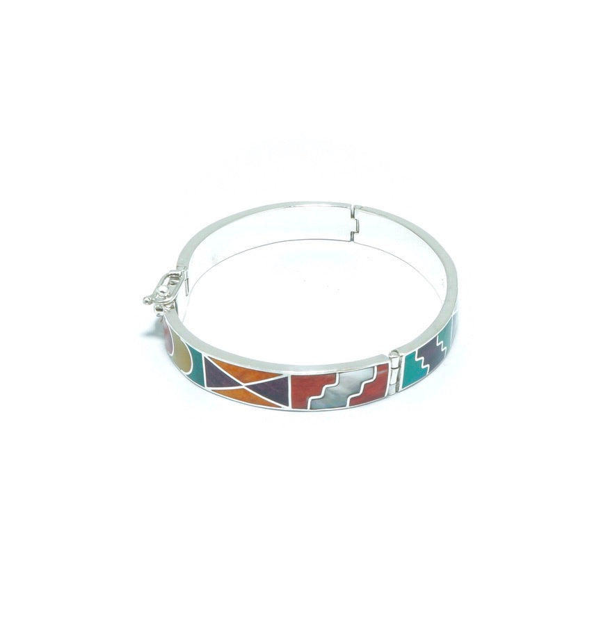 Incan elegant design solid silver bracelet II - ITIncanTraditional