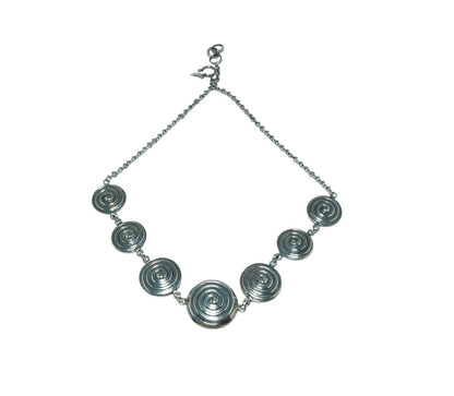 Spiral luxury design solid silver necklace - ITIncanTraditional