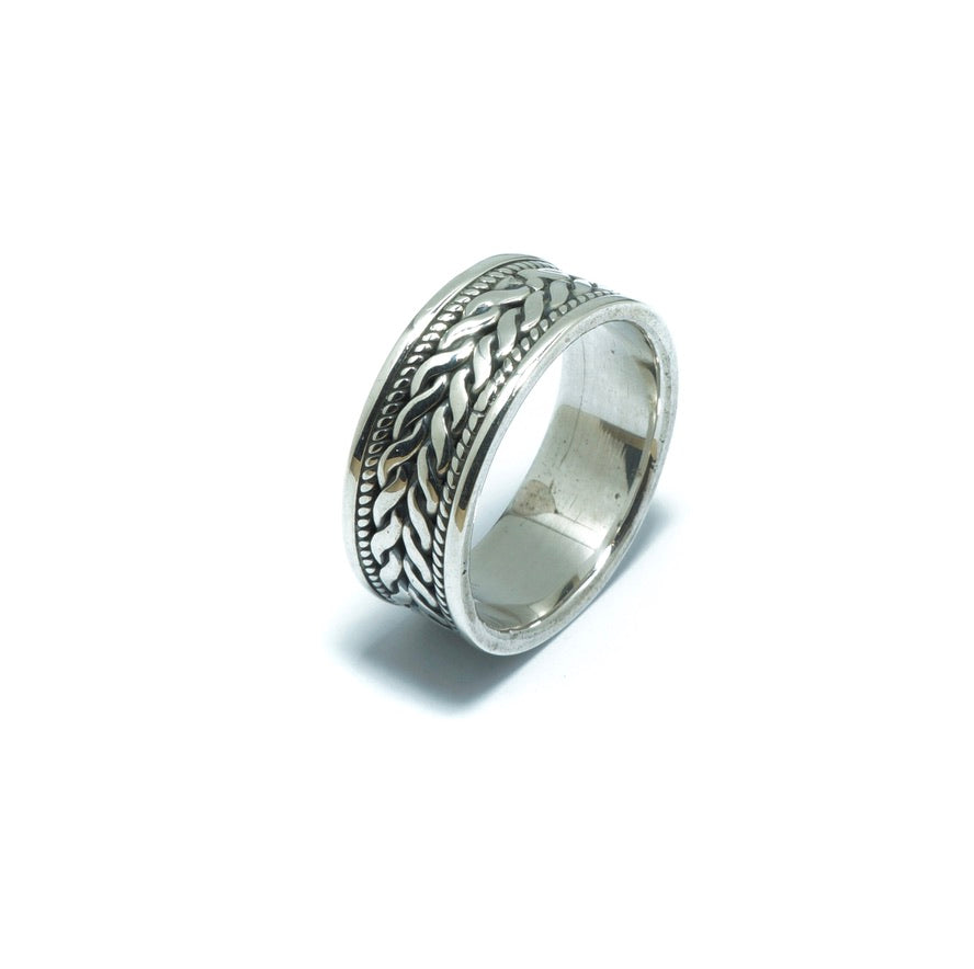 Chain I luxury silver solid ring - ITIncanTraditional