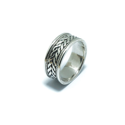 Chain I luxury silver solid ring - ITIncanTraditional