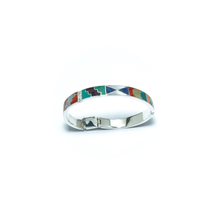 Incan elegant design solid silver bracelet II - ITIncanTraditional