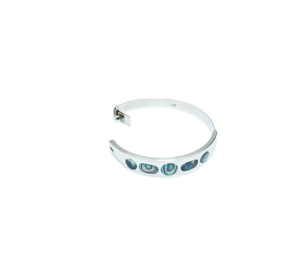 Abalone shell luxury elegant silver bracelet - ITIncanTraditional