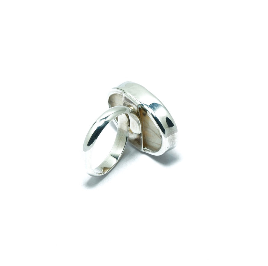 Phoebis Philea yellow luxury silver ring - ITIncanTraditional