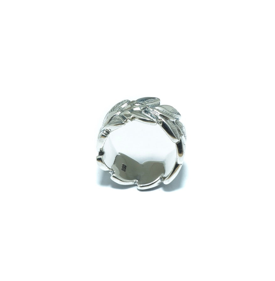 Leaf luxury silver solid ring - ITIncanTraditional